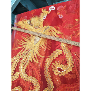 Applique en maille brodée de sequins, motif Phénix Doré extra large, pour costume ancien, vêtement ethnique, accessoire vestimentaire - Product Image 4