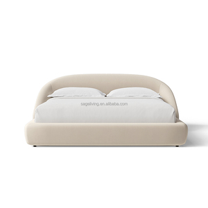 サジェリビング 高級木製ベッドフレーム シェルターベッド 高級寝室家具セット コンテンポラリーオークデザイン - Product Image 3