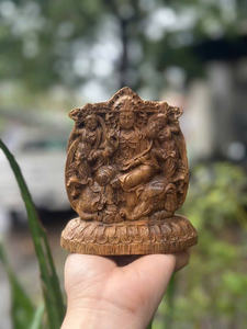 Estatua de Buda de Madera Tallada a Mano, Escultura de Buda de Madera Natural, Decoración Espiritual para Meditación y Yoga, Regalo - Product Image 4