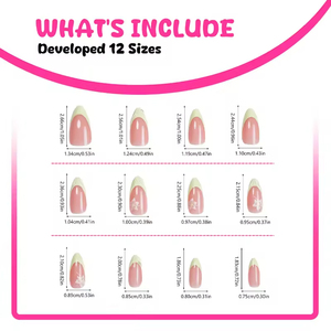 Vendita all'ingrosso di lusso unghie acriliche stampa su unghie retrò corto fiore di mandorla stella 24 pezzi macchina fatta a metà fatto a mano - Product Image 4