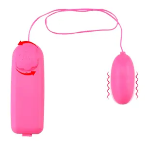 Vibromasseur en forme d'œuf de saut pour femme, de couleur rose, vibrateur de point G, batterie de v
