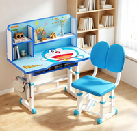 Ensemble chaise et bureau pour enfants LanRong LRDS005, hauteur réglable, siège rembourré doux, écologique, durable, pour l'école