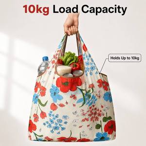 <span class=keywords><strong>Borsa</strong></span> Pieghevole Ecologica Riutilizzabile 46Cm in Poliestere Impermeabile Resistente con Logo per la Spesa - Product Image 4