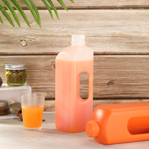 Llenado en caliente de grado alimenticio <span class=keywords><strong>1800</strong></span> 2000 ML HDPE Jugo Leche Diario Embalaje Botellas Tapas de trinquete Botella de jugo de gran tamaño - Product Image 6