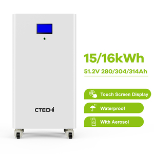 Batterie solaire hybride empilable LiFePO4 au lithium avec écran tactile, étanche, 51,2 V, 15 kWh, 15 kW, 16 kVA, protection IP65 - Product Image 1