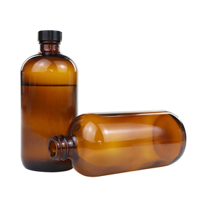 Bouteilles Kombucha rondes en verre ambré Boston de 16oz 500ml vides avec couvercles vente en gros - Product Image 3