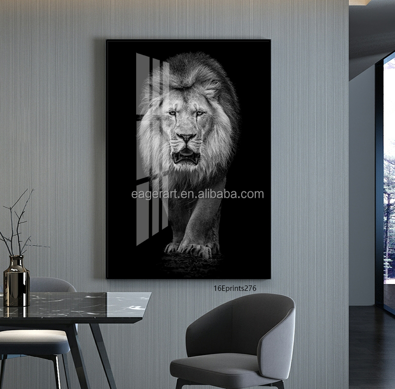アフリカアート　ライオン【画家 サイン入り】(2) Amazon.co.jp: ワイルドアフリカライオンキャンバス壁アート画像