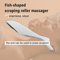 Outil de massage facial Gua Sha en alliage de zinc, planche de raclage, rouleau de beauté sculptant la ligne V, fabricant d'étiquettes privées