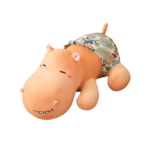 创意河马毛绒玩具儿童生日礼物三种尺寸供您选择娃娃抱枕