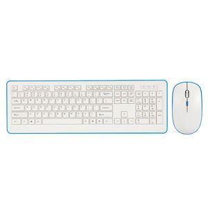<span class=keywords><strong>Clavier</strong></span> et <span class=keywords><strong>souris</strong></span> <span class=keywords><strong>sans</strong></span> <span class=keywords><strong>fil</strong></span> blancs élégants avec <span class=keywords><strong>rétro</strong></span>éclairage RVB, vente en gros pour un usage domestique ou professionnel avec mode privé - Product Image 2