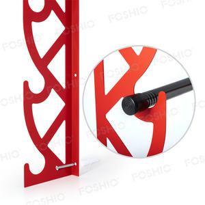 Foshio desain 3 pegangan vinil bungkus pemegang rak dinding dipasang rak penyimpanan dengan Bar - Product Image 4