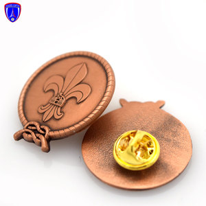 Épingles de sport 3D en laiton antique de haute qualité, épingles Loliondo Lily <span class=keywords><strong>Iris</strong></span> pour scouts Pramuka Wosm - Product Image 2