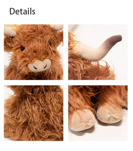 Peluche Personalizado <span class=keywords><strong>de</strong></span> <span class=keywords><strong>Vaca</strong></span> Highland Escocesa Realista y Adorable con Relleno <span class=keywords><strong>de</strong></span> Algodón PP, Suave, Lavable, Unisex, Ideal para Aliviar el Estrés o como Regalo <span class=keywords><strong>de</strong></span> Cumpleaños - Product Image 2