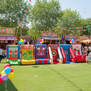Jeu <span class=keywords><strong>de</strong></span> tir au football gonflable pour parc d'attractions avec souffleur, utilisation commerciale en location, jeu <span class=keywords><strong>de</strong></span> lancer <span class=keywords><strong>de</strong></span> <span class=keywords><strong>hache</strong></span> gonflable - Product Image 1