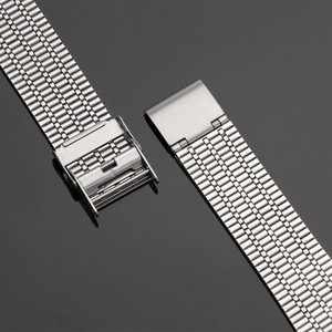 Bracelet de montre en acier inoxydable à écailles de poisson 20mm 22mm, attache rapide, fermoir double poussoir, bracelet de remplacement, finition polie - Product Image 3