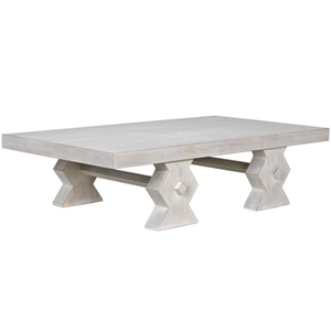 The Suzu Coffe <b>Table</b> is available in our <b>White</b> Wash finish for a fresh take on our versatile zigzag leg statement Diagonal leg - Product Image 5