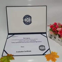 Porte-certificat classique en carton style livre 2027, avec couverture en similicuir lisse, pour diplôme, récompense et rangement de documents