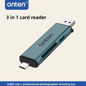 Type-C/USB-A to <strong>SD</strong>/TF Card Reader with USB <strong>3</strong>.0 Interface Aluminum Alloy <strong>3</strong>-<strong>in</strong>-1 Multi-function Card Reader-<strong>in</strong> Stock - Product Image 3