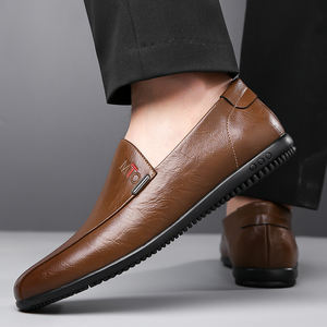 Nieuwe Lederen Schoenen Voor Heren, Zakelijk, Formeel Groot Formaat, Allemaal Casual Leren Schoenen Met Puntige Lage Top - Product Image 3