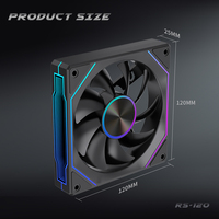Ventilateur de Refroidissement CPU Lovingcool 2025 Effet Miroir Infini, Ventilateur de Boîtier PC Gaming 120mm RGB ARGB