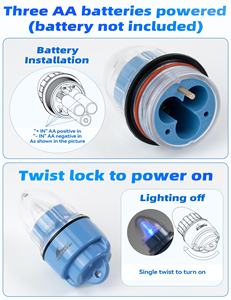 Lampeggiatore subacqueo a LED con doppia modalità e profondità di 3000 piedi per pesce spada e tonno - Product Image 2