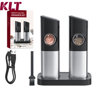 100ml Rechargeable Electric Salt and <b>Pepper</b> <b>Grinder</b> Set Usb Automatic Gravity Salt and <b>Pepper</b> <b>Grinder</b> Set - Product Image 1
