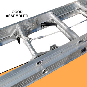 Thang Nhôm Có Thể Gập Lại Bậc Thang Có Thể Gập Lại Với Dây Thừng Và Móc Chắc Chắn - Product Image 3