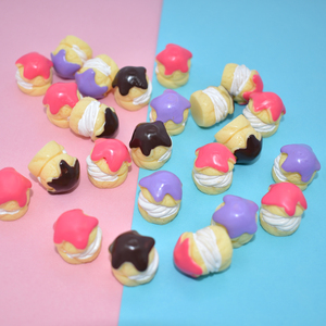 Resina de Pastel de Crema Colorido, Resina de Pan Kawaii, Resina de Alimentos con Reverso Plano para Accesorios de Comida DIY, Cabujón de Comida de Simulación - Product Image 4