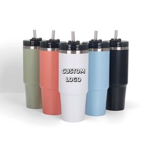 Promotional Drinkware Factory Supply Tumbler Outdoor Sports 304 BPA Free Double Wall Stainless Steel Water <b>Bottle</b> With <b>Straw</b> - Product Image 5
