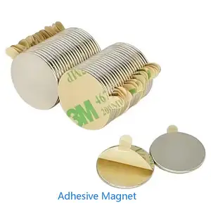 High quality strong magnet wheel n52 neodymium magnet with 3m self adhesive magnets disc