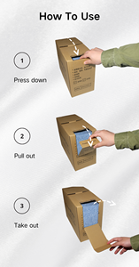 ส่งตรงจากผู้ผลิตอย่างมีประสิทธิภาพป้องกันไฟฟ้าสถิตแบบเปลือกกระดาษพับสำหรับทำความสะอาดผ้าในรางขนส่ง - Product Image 6