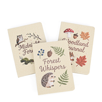 Carnet de notes personnalisé en PU pour étudiantes, broderie animaux de la forêt, esthétique Cottagecore, journal, cadeau, écriture scolaire