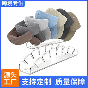 Acrylic Baseball Cap Holder Transparent Storage <b>Rack</b> For Closet Wardrobe Organization Modern Design Light <b>Weight</b> - Product Image 5