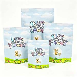 Custom Printed Mylar Bags 3.5g 7g 14g Smell Proof Child Resistant Ziplock Packaging Bags Holographic Die Cut Shaped Cookie Bag - Product Image 1