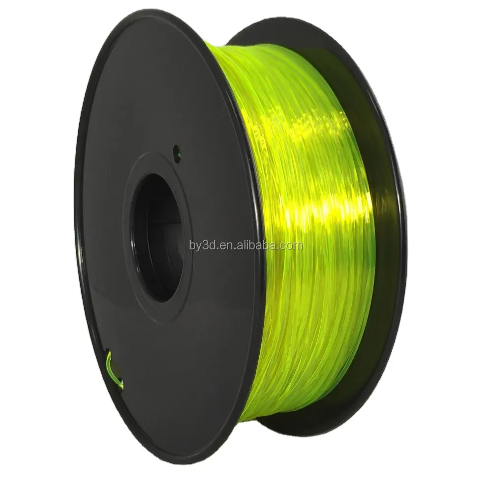 3D Print Plastic Filament Transparent Yellow Color PETG Printing filament 1KG/Rolls in 1.75mm/3.00mm for 3d Printer