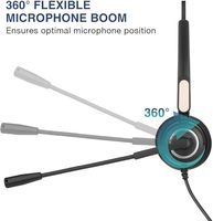 Casque Talkvioce 500D pour centre d'appels, écouteurs QD avec micro pour ordinateur