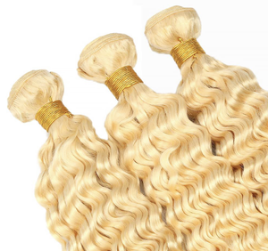 Lot de cheveux humains 613 Golden Hair Bundle Deep Wave 10 12 <span class=keywords><strong>14</strong></span> 16 18 20 pouces - Product Image 1