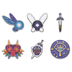 6 nouveaux designs de broches en métal épée et bouclier de la légende de Zelda pour la décoration de sacs à dos et de vêtements - Product Image 2