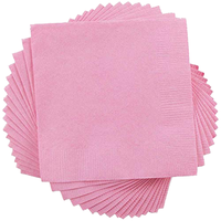 Serviettes en papier pliées 2 plis, 5 x 5 pouces, jetables, style sac, couleur personnalisée, pour dîner et mariage