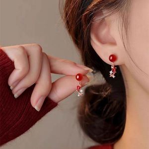 Lucky Koi Fish Shape Freshwater Pearl Drop <b>Earrings</b> Gold Plate with CZ Fashion Jewelry for Women - Product Image 2