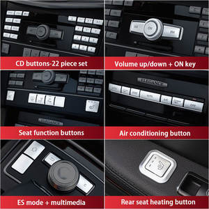 Pour <span class=keywords><strong>Mercedes</strong></span> Benz C E GLK <span class=keywords><strong>CLS</strong></span> W204 W212 X204 C218, touches de numéro de CD central de voiture fonction de climatisation bouton de Volume multimédia - Product Image 3