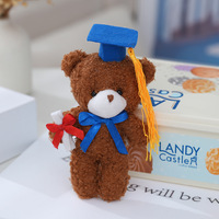 Songshan Toys 2024 en vrac personnalisé animal en peluche jour de remise des diplômes cadeau mini petit porte-clés ours en peluche accessoires en peluche pour les étudiants