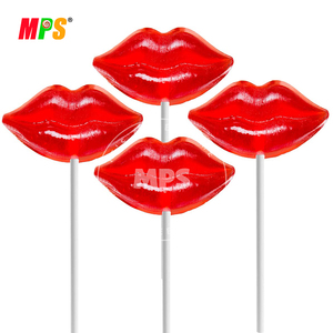 Candy Factory Wholesale Halal <strong>Lip</strong> Shape Valentine's Day Hard Candy Lollipop <strong>Sweets</strong> - Pink &amp; Red - Product Image 4