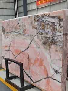 卸売高級ピンクオニキス タイル スラブ価格 半透明オニキス スラブ - Product Image 5