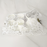 Broderie de dentelle tapis de table tapis de fond photo accessoires de couverture de maison tissu de maille transparent beau blanc
