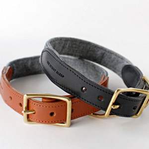 Entrenamiento de perros de caza de cuero Logotipo grabado Tamaño personalizado S M L <span class=keywords><strong>Collar</strong></span> cómodo para caminar con mascotas - Product Image 4