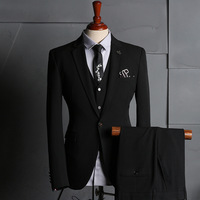 Trajes de boda de lujo para hombre, estilo italiano, transpirables, antiarrugas, de 3 piezas, con logotipo personalizado, talla grande, chaqueta y pantalones elegantes con solapa.