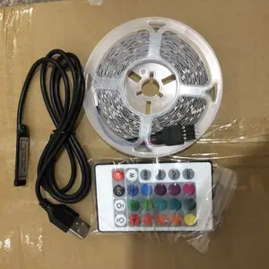 5V USB LED רצועת 5050 RGB טלוויזיה רקע תאורת קלטת USB מחבר RGB LED רצועת אור עם מיני שליטה כוח רצועת u