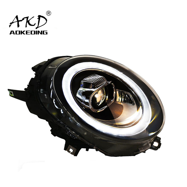 Car Lights for Mini Cooper F55 F56 2014-2021 LED Auto Headlights Assembly 7 Colorful Start up Animation Bicofal Lens Accessories