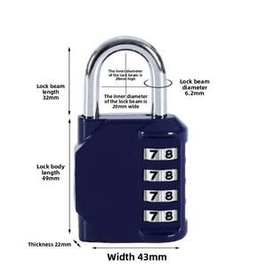 <span class=keywords><strong>Candado</strong></span> de Combinación de Gran Tamaño con Contraseña de 4 Dígitos, <span class=keywords><strong>Candado</strong></span> Creativo para Puerta de Almacén, Venta Directa de Fábrica, al por Mayor - Product Image 5